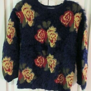 Sweater by Cotton Emporium floral sz Medium